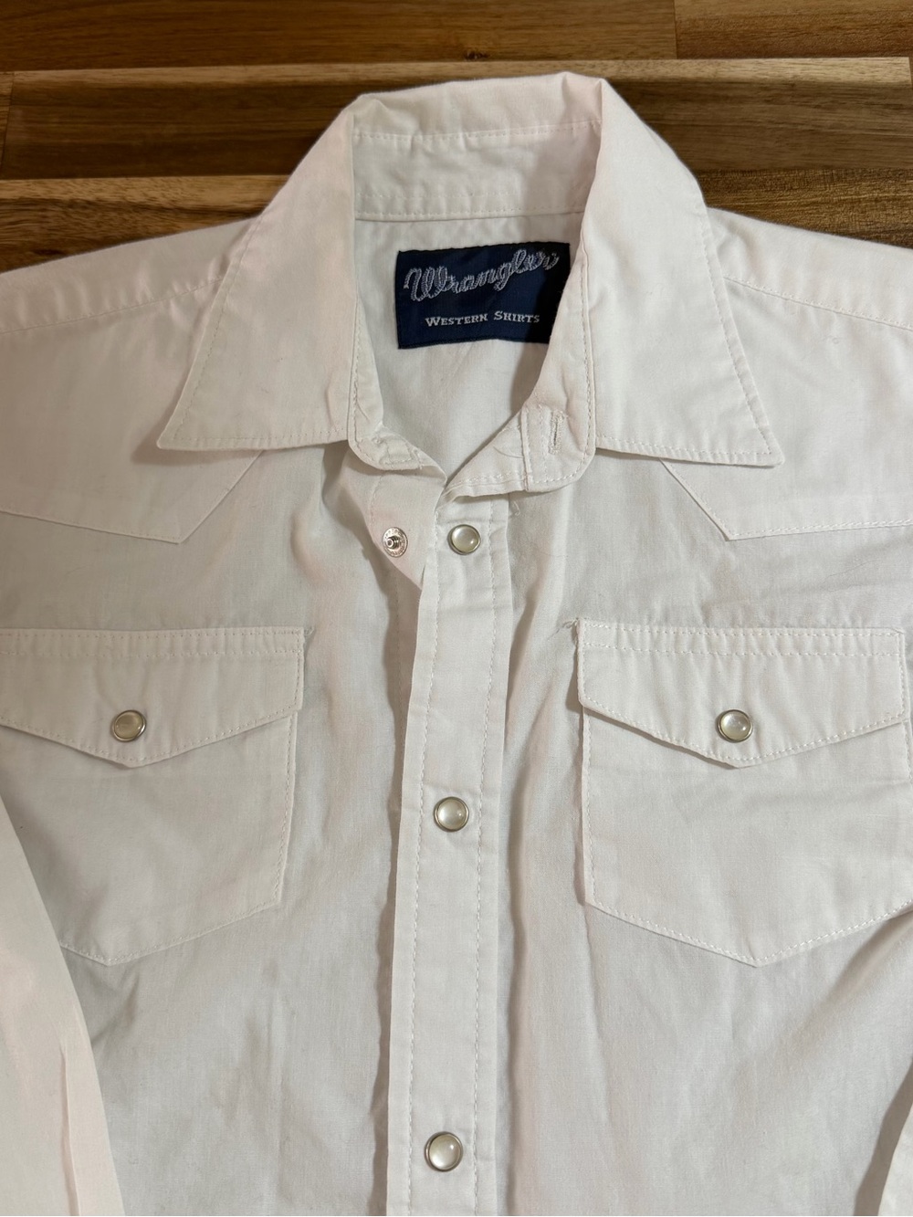 Wrangler White Long Sleeve Western Button-Down Shirt - Picture 3 of 7